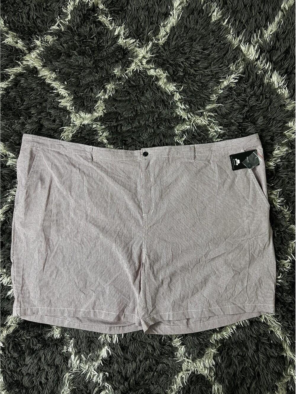 Winston Men Size 64 Shorts Red White Stripe Cotton Casual Big & Tall NWT